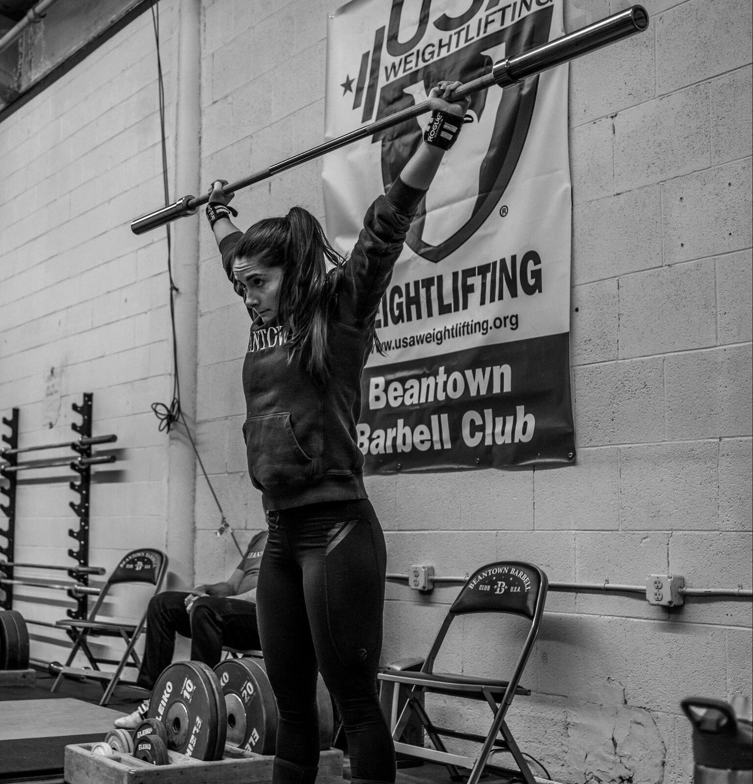Athlete training during an open membership session